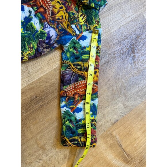 Y2K 90s Toddler Dinosaur All Over Print Fleece Jacket With Colorful Print & Zip- - Picture 5 of 7